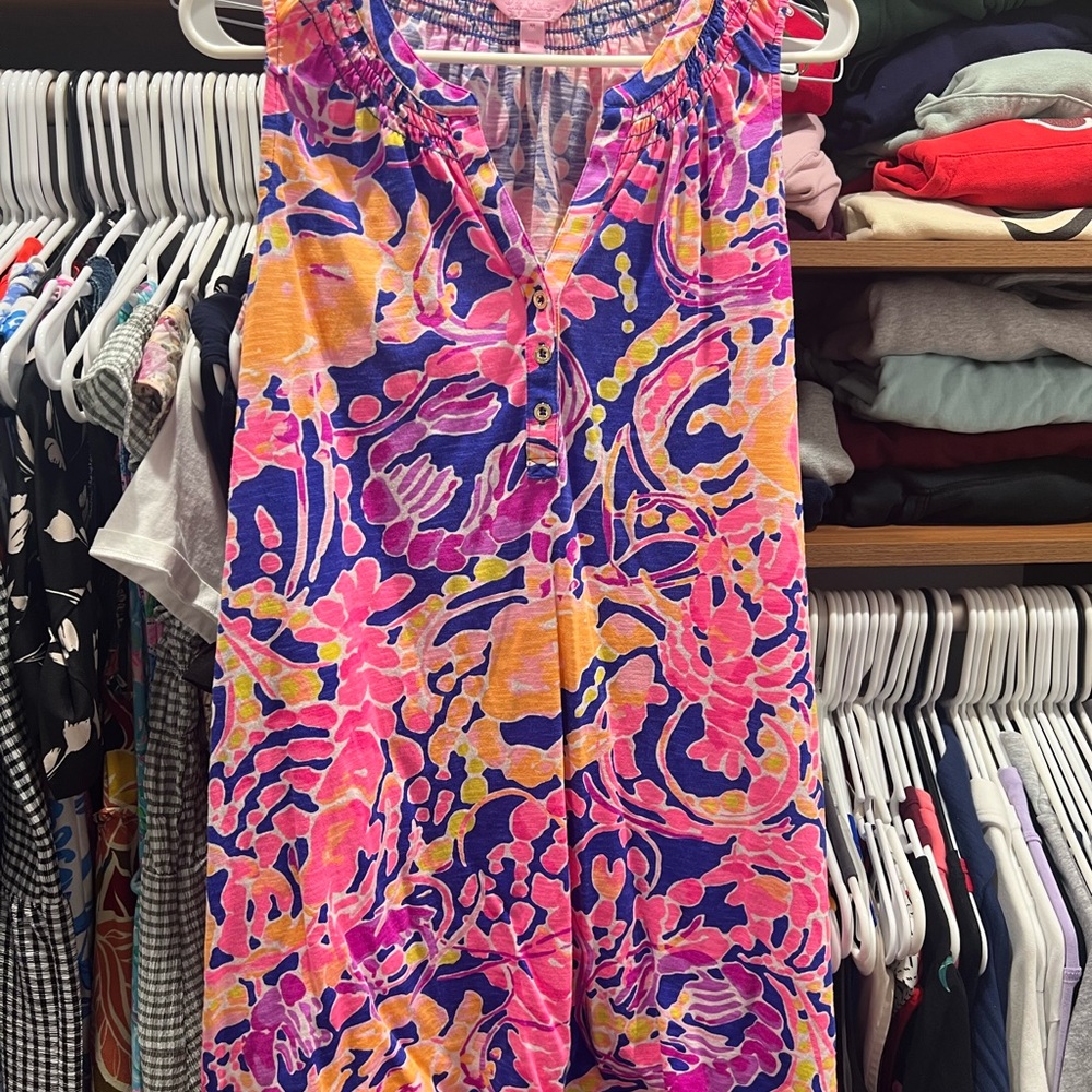 Lilly Pulitzer Pink and Blue Patterned Top